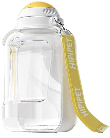 Bouteille d'eau Portable pour Chien 1L Gros Pliable Gourde Chien Voyage Antibactérienne De Qualité Alimentaire pour Chat, Eau Potable pour Animal De Compagnie en Plein Air(White,1500ml)