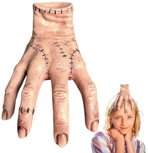 Comioke Eiskaltes Händchen, Realistic Scarred Händchen, Grusel Accessoire | Realistische Horror‑Hand aus Latex für Halloween, Karneval und Cosplay‑Partys