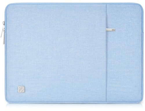NIDOO 13.3 Inch Laptop Sleeve Case Protective Carrying Bag Cover for 13.6 MacBook Air / 14 MacBook Pro/Surface Laptop 7 / ThinkBook 14 / ThinkPad L13 E14 L14 T14s / Yoga 7 /Inspiron 14, Light Blue