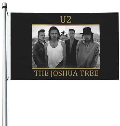 Doppelseitige Rock Band Music 2U Flagge Robuste 3x5 Ft Flagge Schnelltrocknendes Gewebe Farbecht und Einfach zu hängen mit Metallösen für Innen- und Außendekoration