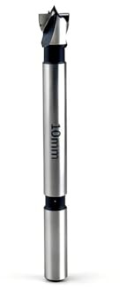 Broca Forstner para Madera 10mm Broca de Hoja Plana Broca Para Madera de Dientes Múltiples Longitud de 90mm con Eje Redondo Acero de Alta Velocidad Resistente y Duradero Plata