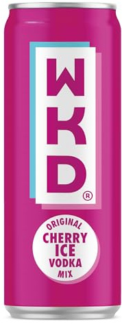 WKD Cherry Ice – 24 × 330ml Cans – 3.4% ABV Fruity Ready-to-Drink Alcoholic Beverage, Refreshing Cherry Flavour