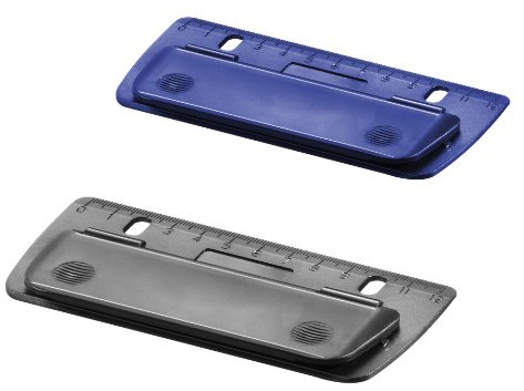 2x Herlitz Taschenlocher / Mini Locher / abheftbar / Farbe: je 1x blau + schwarz
