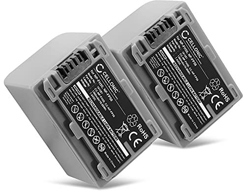 CELLONIC, Battery for Camera, compatible with Sony NP-FH50, NP-FP50, NP-FH30, DCR-HC23 (7.4V, 1360mAh) 2 Pieces