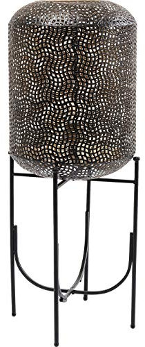 Kare Design Stehleuchte Oasis, Schwarz, Stehleuchte, Stehlampe, Stahlgestell, Lampe fürs Wohnzimmer, Bodenlampe, Leuchte, Leuchtmittel nicht inklusive, 92x38x38 cm (H/B/T)