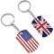 NUOBESTY 2pcs drapeau porte-clés drapeau américain britannique drapeau porte-clé de noël faveurs