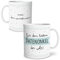 OWLBOOK® Personalisierte Geschenke für Männer Bester Patenonkel (Personalisiert mit Name Tasse) Keramik 300 ml