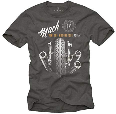 Maglietta Vintage Motocicletta - T-Shirt Moto Regali per Motociclisti Mach 4 Ninja - Uomo Grigio L