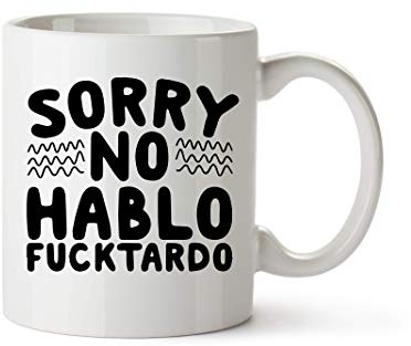 Funny Coffee Mug No Hablo Tardo Gifts for Him Her Coworkers 11oz Cup Gift Ideas Christmas Birthday Retirement Gag Gift White Elephant