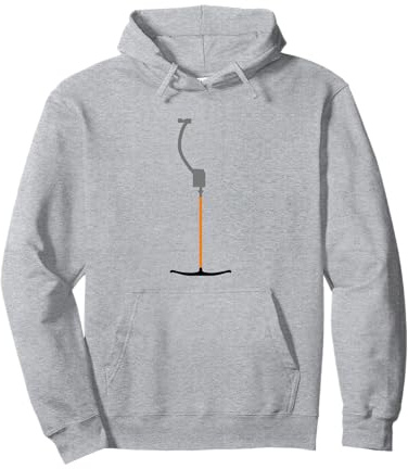 Retro Ski Ankerlift Tellerlift im Skigebiet uriger Skilift Pullover Hoodie