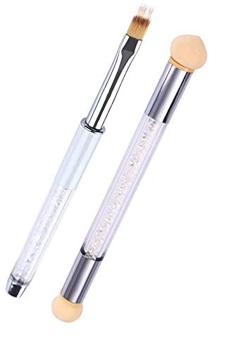 Born Pretty Nagelkunst-Pinsel mit Farbverlauf, Malerei, Zeichnen, doppelseitig, für Schattierungen, Punktierung, Schwamm, 2 Stück