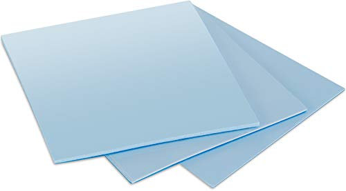 Poppstar 3X Pad Thermique 50x50 mm avec Une conductivité Thermique de 6 W/MK (3 épaisseurs : 0,5mm / 1mm / 1,5mm) Couleur Bleue