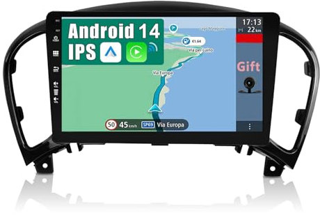 YUNTX Android 14 Autoradio pour Nissan Juke/YF15 Infiniti ESQ (2011-2017) -GPS 2 Din - 9” écran - Gratuits Caméra - Soutien Dab/Commande au Volant/WiFi/Bluetooth 5.0/Mirrorlink/CarPlay