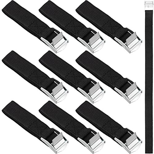 10 PCS Correa de Amarre 2,5 * 40CM Correas de Fijación Cinchas de Sujeción de Carga con Hebilla Ajustable para Portabicicletas Motocicleta Coche Carga Máxima 500 kg (Negro)