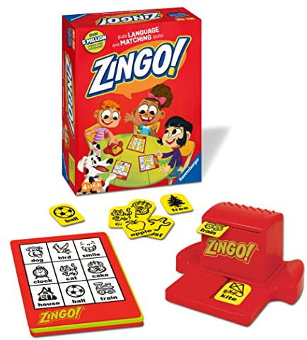 Ravensburger Zingo Bingo Game - Learning and Educational Toys for Kids Age 4 Years Up - 2 to 4 Players - Gifts for Boys and Girls