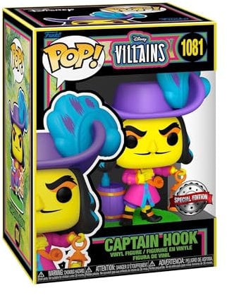Funko POP! Disney: Villains - Hook - (Blacklight) - Disney Villains - Collectable Vinyl Figure - Gift Idea - Official Merchandise - Toys for Kids & Adults - Movies Fans - Model Figure for Collectors
