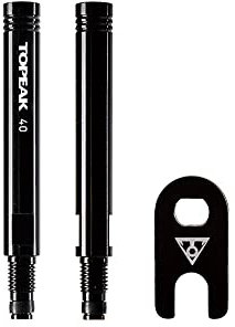 Topeak Ventilverlängerungs-Set, 40 mm, Paar, Schwarz (40 mm Verlängerung)