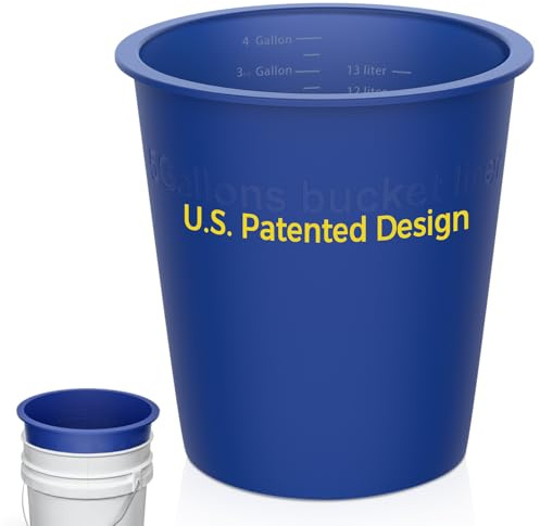 5 Gallon Bucket Liner Reusable Rubber Liner for Concrete Thinset