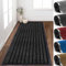 Imperial Rooms Black Door Mat Non Slip – Rubber mat 80x150cm Machine Washable Door Matts indoor Dirt Trapper Super Absorbent Door Mats Outdoor