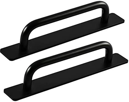 maxant Door Handle, Self Adhesive Door Pull Handle, Pull Push Door Handle, Pull Handles for Cabinets, Barn Door Handle, Door Pull for Sliding Door, Gates,Shed Door, Cupboard Cabinet (Black 212mm)