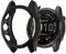 kwmobile Coque Compatible avec Garmin Fenix 7S / Fenix 7S Solar - Étui Cadre écran en Silicone pour smartwatch - Protection pour Montre connectée - Noir-argenté