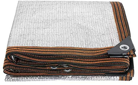 EKSED 99% Aluminet-Schatten Tuch für Auto Hunde Pflanzen, Schatten Netz mit Ösen für Garten gewächshaus Blumen Patio Zwinger-Schattierung Stoff 3,3 ftx 6,5 ft 6,5 ftx10ft 10 ftx13ft 13 ftx20ft