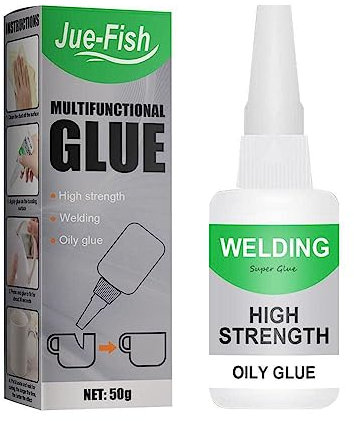 Yolimok Jue Fish Glue, Oil-Based Welding Superglue, 50g, Instant Bonding, Versatile Adhesive, Repairs Metal, Plastic, Wood, Glass, Water Resistant