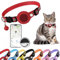 JAYZ® Katzenhalsband, mit Smart-Finder, kompatibel mit iOS/Android, verstellbares Halsband (rot)