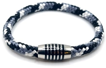 Armband Urban aus farbintensiven Paracord-Segeltau mit schwarz emailliertem Edelstahlmagnetverschluss (22.00)