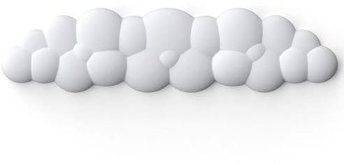 Donfulily Cloud Keyboard Wrist Rest, Cloud Wrist Rest with Non-Slip PU Base, Comfortable Memory Foam Wrist Rest,Non-Slip Wrist Cushion Support for PC Gaming/Office/Computer/Laptop (White)