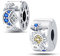 LNQOBU Clip/Stopper Charm für Armband - 925 Sterlingsilber Pave Cubic Zirkonia Bead Star Moon Blauer Schmetterling Schmuck Geschenk für Frauen
