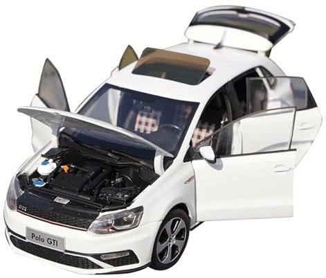 DRModels Motorfahrzeuge Replika Auto Verhältnis 1:18 Für VW Polo GTI 2015, Statisches Legierungsmodell, Oldtimer-Replik. Lieblingsgeschenk Originalgetreue Nachbildung