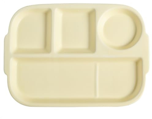 OnePine Platos Divididos en 4 Porcelana, Platos Control de Raciones, Platos Separadores Comida Ceramica para Hogares, Hoteles, Restaurantes