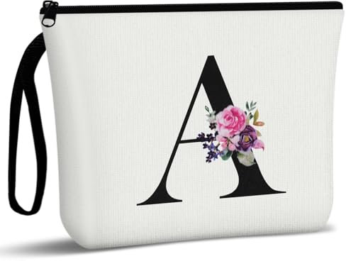 Aucuu Kosmetiktasche Damen Leinwand, Multifunktionale Make-up-Tasche, Travel Cosmetic Organizer, Große Kapazität Schminktasche