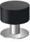PLURI - Premium Türstopper Wand Selbstklebend [1er Set] - Schwarz, Wand-Puffer Gummi-Puffer, Boden Tür-Puffer, Door-Stopper Tür-Griff, Wand-Schutz Tür-Klinke, Wand-Stopper Wand-Montage Bodenmontage