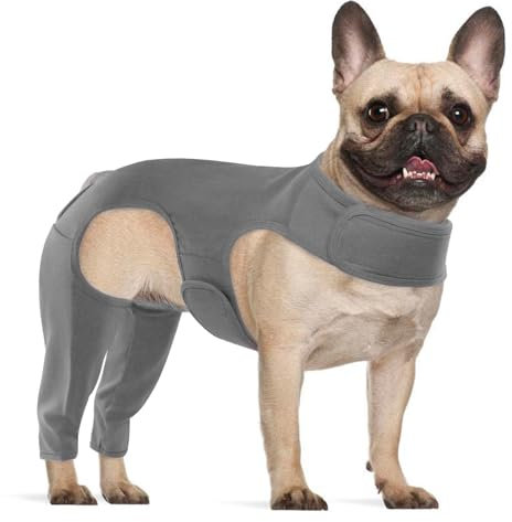 Hjyokuso Hundebody Nach Op Mit Bein, Wundschutzanzüge, Hinterbeinschutz, Anti-Wundlecken Body, E-Kragen Alternative, Hundeschenkel Schutz Bodysuit