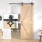 SANKEYTEW Kit de puerta corredera de 183 cm, color negro sin puerta, kit de puerta corredera de madera individual, riel de puerta corrediza de acero resistente, kit de riel de herrajes para puerta de