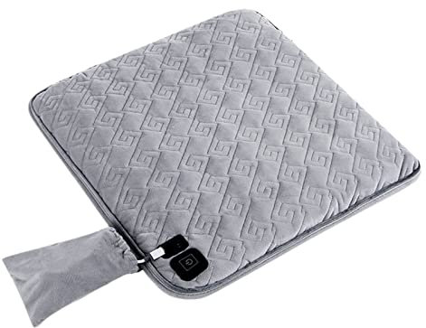 RTYUSWL Tragbares Beheiztes Sitzkissen, Beheiztes Sitzkissen, USB-betrieben, 3 Stufen, Beheiztes Graphen-Sitzkissen für Büro, Zuhause, Drinnen und Draußen, Sportdekoration (Grey)