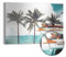 DEQORI Metall Magnettafel | 60x40 cm cm groß | Motiv Vintage Strandtag | Whiteboard für alle Magnete | Magnetboard Wand-Tafel für Küche & Büro | Design Magnetwand Pinnwand magnetisch