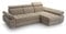 FurniShop24 Ecksofa mit Schlaffunktion und Bettkasten - Eckcouch L-Form mit Bewegliche Kopfstützen, Klappsofa - Schlafcouch zum Wohnzimmer, Modern Design Schlafsofa Bianco: Cappuccino, Ecksofa Rechts