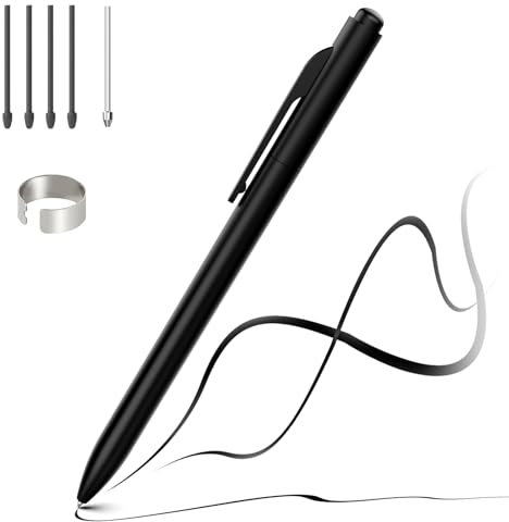 EMR - Penna stilo per 2 penne con gomma, penna digitale di ricambio per 2 tablet, con supporto 4096 sensibilità alla pressione/rifiuto del palmo/inclinazione con 5 punte