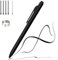 EMR - Penna stilo per 2 penne con gomma, penna digitale di ricambio per 2 tablet, con supporto 4096 sensibilità alla pressione/rifiuto del palmo/inclinazione con 5 punte
