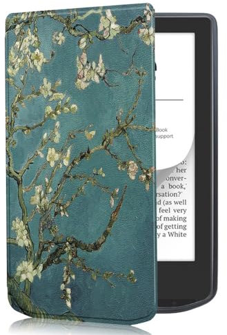 Huanghua Compatible avec la tablette Vivlio Light HD/Light 6, couverture complète ultra fine en cuir avec housse pliable robuste (XH)