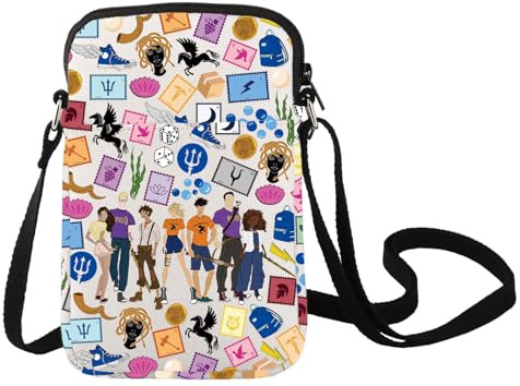 LEVLO Camp Half Blood Crossbody Bag Medusa & Zeus Fans Geschenk Camp Half Blood Umhängetasche Mythology Heroes Merch