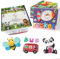 Spielhansa® Kleinkind Englisch Rechtschreibaufgaben und Puzzle-Doppelspaß, Holzpuzzle ab 3 Jahren, spielerisches Lernen, pädagogisches Geschenk für Kinder in Kindertagesstätten (10 Teile)