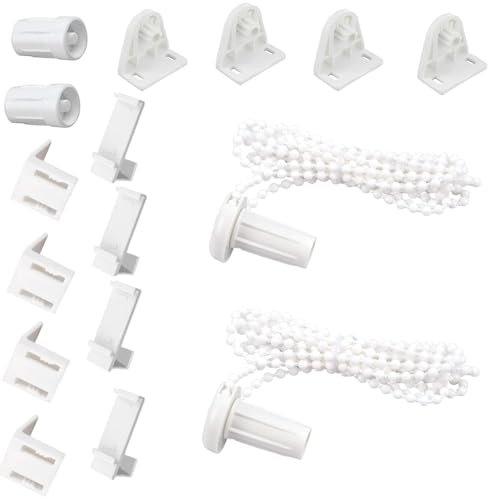 Zwenjuan Fixation pour Store Enrouleur,2PCS Ensemble de Accessoires pour Stores enrouleurs Fixation pour Store Enrouleur,pour Store fenetre Store Enrouleur(17 mm/PVC/sans Percage)