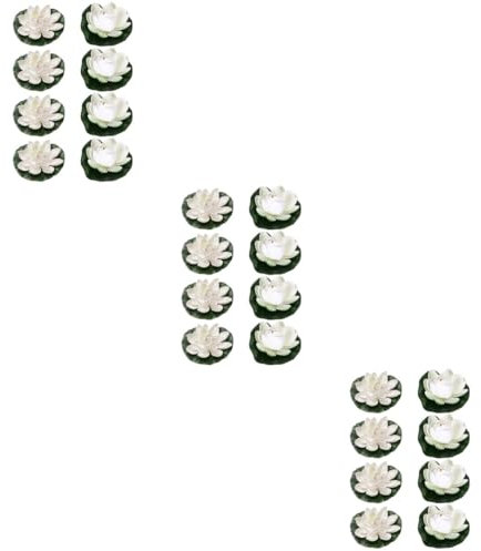 PRETYZOOM 3 Juegos Loto Artificial Fuente De Piscina Flotante Olla Flotante Lirio De Agua De Espuma Decoración De Flores De Estanque De Jardín Plantas De Estanques Flotantes Eva 8 Uds * 3