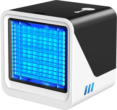 Portable Air Conditioner, Personal Cooler Fan, 3 in 1 Evaporative With Large Capacity Water Tank,et Mini Conditioner Desk Cooling Fan for Home, Bedroom, Travel, and Office