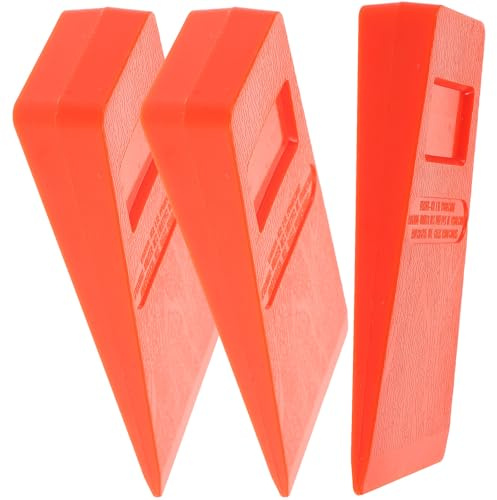 FOMIYES Coin de Bûcheronnage Triangulaire 3 Pièces en Plastique pour Coupe d'arbre et Accessoire d'Abattage en Forêt