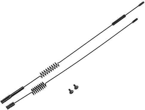 2Pcs RC Antenna, Black Metal Decoration Accessory Parts Simulation Antenna Available for Traxxas T RX-4 RC Crawler Car